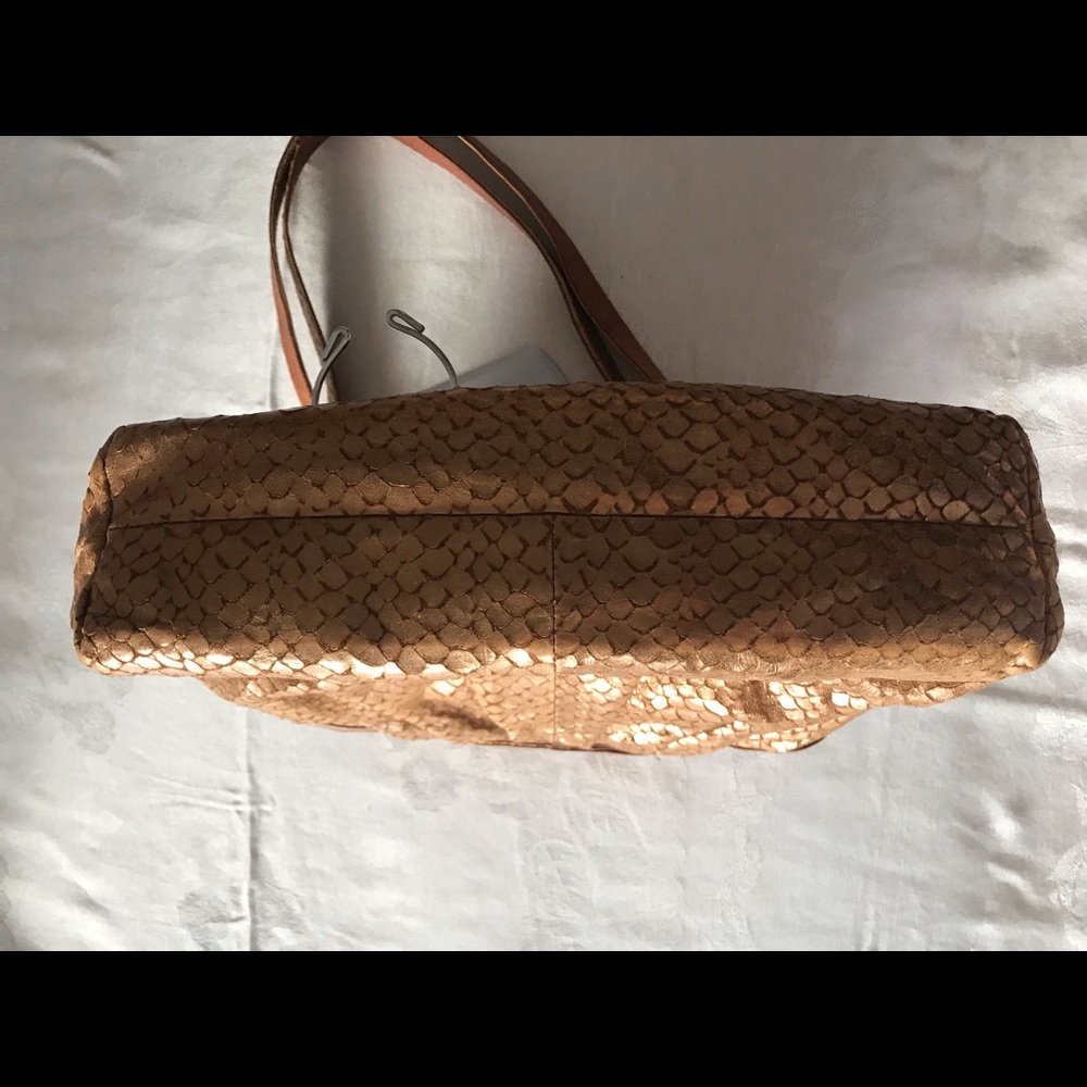 Braccilalini Italian Python Leather/Suede Handbag - image 3